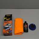 Meguiar's Quik Scratch Eraser Kit, Car Scratch Remover for Repairing Surface Blemishes, Car Care Kit with ScratchX, Drill-Mounted Pad, and Microfiber Towel, 4 Count