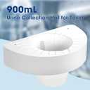 Urine Hats for Toilets, Specimen Collection Pan, Universal Toilet Hats to Catch Urine, 6 Pack 30oz/900cc Pee Urinal Sample Cup Containers for Women and Elderly
