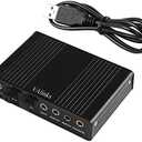 VAlinks USB 2.0 External Sound Card 6 Channel 5.1 Surround Optical S/PDIF Audio Sound Card Adapter for PC Laptop Recording Compatible with Windows 10/8 / 7/ XP