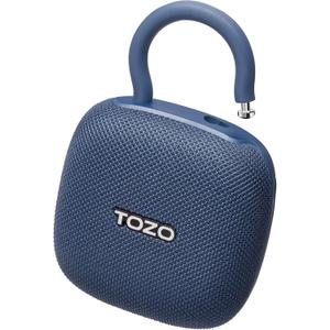 TOZO PE1 Portable Bluetooth Speakers with Adjustable Carabiner, Mini Bluetooth Wireless Shower Speaker with IPX8 Waterproof, 32H Playtime Punchy Bass Audio Speaker for Home, Outdoor and Travel, Blue