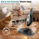 DUMOS 10-in-1 Multifunctional Steam Mop, 1550W Detachable Handheld Steam Cleaner, 16FT Power Cord with 2 Reusable Pads, Floor Steamer for Hardwood, Tile, Carpet, Grout, Windows