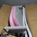 Dream On Me Karley Portable Infant Bassinet, Double Mesh Canopy, Grey and Pink, 34.5"L x 19.5"W x 37"H