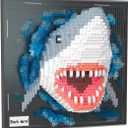 BDYDT Wall Art Shark Building Blocks Set for Adults Who Love Creative Hobbies (2166 Pieces) Toys Gifts for Kid and Adult