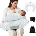 KAKIBLIN Nursing Pillow, Inflatable Breastfeeding Pillows, Hands-Free Feeding Pillow for Back Pain Relief with Waist Strap, Travel Nursing Pillow, Breastfeeding Bottle Support for Baby Girl Boy (Twig)