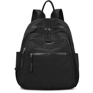 Mini Nylon Women Backpacks,11L Small Ladies backpacks Casual Lightweight Women Shopping Travel Daypack (Y2-Black)