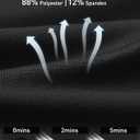 Roadbox Mens Compression Pants Running Tights, Performance Sports Workout Leggings, Athletic Base Layer for Gym Basketball (Black, S)