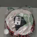 Christmas Cat Tunnel Tree Skirt – Warm Flannel Donut Tunnel Bed with Soft Cushion & Hanging Ball Toy, Peekaboo Cat Cave Under Tree for Indoor Cats to Prevent Christmas Tree Falling, Plaid Red