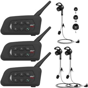 Referee Headset, USB C Interface Communication System with Headset Earphone for Volleyball Official Football Soccer Handball (3 Pack)