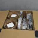 24.8 Inch Black Battery Operated Wall Sconces Set of 2, Rechargeable Wireless Wall Lights with Remote & White Fabric Shade, Indoor Not Hardwired Dimmable Wall Lamps for Bedroom, 2 Bulbs Included