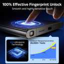 EZ-GLAZ-4 Pack for Samsung Galaxy S24 Ultra Privacy Screen Protector [6.8"], 100% Fingerprint Unlock, 9H Tempered Glass, Scratch Resistant, 100% Bubble-Free, Case Friendly with Installation Box