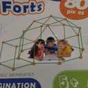 Tiny Land Kids-Fort-Building-Kit-80 Pieces-Creative Fort Toy for 5,6,7,8 Years Old Boy & Girls-STEM Building Toys DIY Castles Tunnels Play Tent Rocket Tower Indoor & Outdoor Playhouse