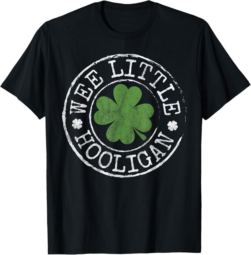 Wee Little Hooligan Funny Clovers Kids Teen St Patrick's Day T-Shirt Kids 8