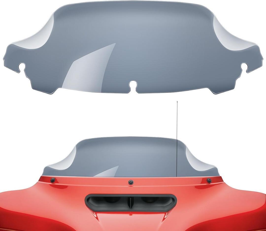 Amazicha 7" Smoke Wave Windshield Windscreen Compatible for 2014-2023 Harley Davidson Touring Street Glide/Electra Glide/Ultra Limited/Tri Glide FLHT FLHX FLHXS FLHTK (Tint)