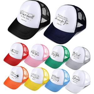 10 Pcs Christian Trucker Hats Jesus Bible Verse Caps for Men Women Bible Cap Christian Religious Mesh Back Bulk Gifts Baseball Cap Religious Jesus Church Gifts