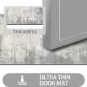 Ultra Thin Indoor Door Mat, 1/10 in Thin Door Mats for Inside Entry | 35"X24" Natural Non-Slip Rubber Backing Welcome Mat, Washable, Pet-Friendly, Dirt Trapper & Absorbent for Various Entrances