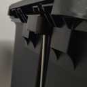 Glad 13 Gallon Trash Can | Plastic Kitchen Waste Bin with Odor Protection of Lid | Hands Free with Step On Foot Pedal and Garbage Bag Rings, Black