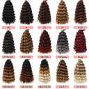 8Packs Curly Crochet Hair Boho Ocean Wave Crochet Hair 12Inch Pre Looped Crochet Hair for Black Women Pre Twisted Bench Curl Crotchet Hair(1B/33/30, 18inch)