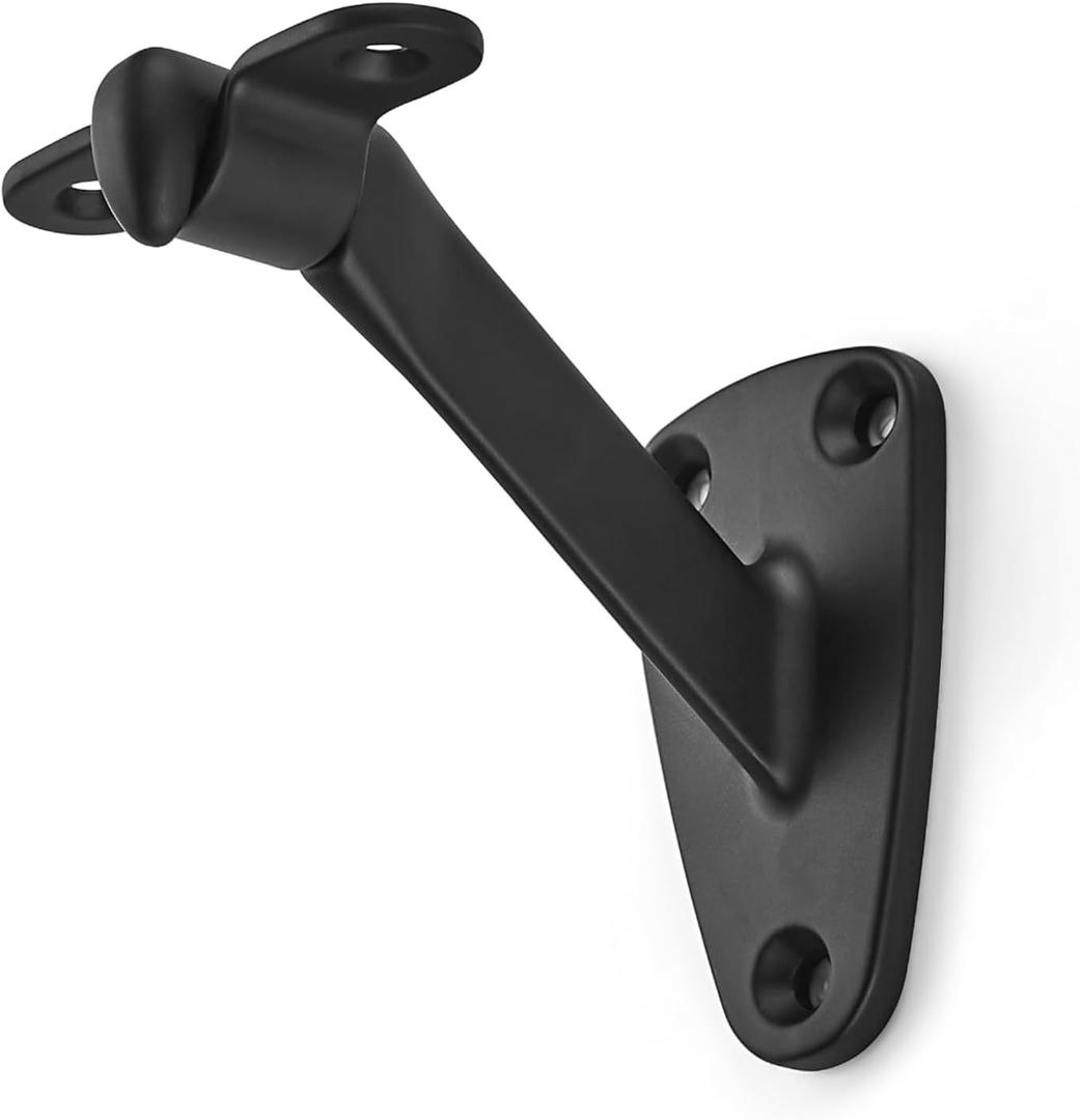 ktumeware 3 Inch 10 Pack Black Handrail Stair Brackets Suitable for Indoor and Outdoor Staircase/Balcony/Corridor Staircase Support handrail Brackets