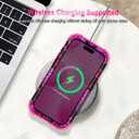 Miqala Compatible with iPhone 16 Pro Max Case,Glow in The Dark Three Layer Heavy Duty Shockproof Hard Plastic Bumper+Soft Silicone Protective Case for iPhone 16 Pro Max 6.9 inch,All Purple