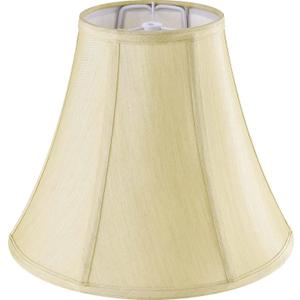 GO&SO Bell Lamp Shades Gold Medium Lamp Shade 6" Top x 13" Bottom x 9.8" High (Spider) Side Ribbing Hand Crafted Replacement Lampshade, Traditional Fabric Lamp Shade for Table Lamp, Floor Lamp