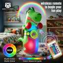 Inflatable Dinosaur Punching Bag for Kids with LED Light and Remote Control, 47"