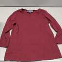 Karen Scott women's basic top crew neck 3/4 sleeve, Red, Size S