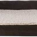 FurHaven Orthopedic Dog Bed for Large Dogs, LShaped Chaise Mattress with Orthopedic Egg Crate with a Solid Orthopedic Foam Base for Joint Support, Washable Cover, Jumbo XL, Faux Fur & Suede, Espresso