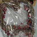 Rhytsing Red Berry Branch Pre-lit Garland with 30LED Lights, Battery Operated Fairy String Lights with Timer Function for Christmas Mantle Decoration Indoor Use - 5.9FT