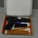 EagleGrove Soft Bullet Toy Gun with Shell Ejecting, Black Toy Pistol Guns with 50 Foam Bullets, Fake Prop Gun for Halloween Costume/Cosplay, Outdoor Shooting Game Toys Gifts for Christmas Birthday
