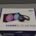 NZXT Kraken Elite 240 RGB 2024 - AIO CPU Liquid Cooler - 240mm Radiator - F240 RGB Core Fan - Customizable 2.72" IPS LCD - NZXT Turbine Pump - AMD AM5, AM4 - Intel LGA 1851/1700, 1200/115X - Black