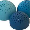 (BLUE) Nesting Can Strainer Mini Colander Set - Space Saving Small Colanders and Strainers - Multi Use Kitchen Gadget - Silicone Can Strainer