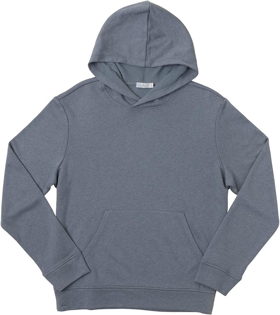 Barefoot Dreams Malibu Collection Mens French Terry Hoodie, Long Sleeve, Knit, Winter Clothes for Men (Small, Smokey Green)