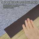 PATIKIL Self Adhesive Floor Transition Strip 10 ft x 3" Vinyl Flat Divider Flooring for Joining Floor Gaps Carpet Transition Floor Tiles, Black Walnut