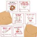Tinlade 24 Pack 4.3 x 4.3″ Baseball Valentines Cards with Envelopes Baseball Valentine's Day Cards for Classroom Adorable Design with Printed Message Inside for Teachers Students Coworker Friend