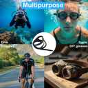1Pcs Universal Silicone Replacement Scuba Mask Strap, Black Dive Mask Strap, Swimming Goggles Glasses Head Band Parts Accessories for Diving Swim Snorkel