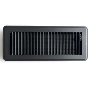 Heavy Duty Steel Floor Vent with Beautiful Black Matte Finish. Fits in 4 x 12 Duct Opening. Overall Dimension is 5.75 in Wide x 13.75 in Long.