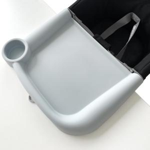 Silicone Baby Dining Tray Compatible with Inglesina Fast Table Chair & Other Hook-On High Chairs,Portable Clip-On Fast Table Chair Baby Tray, Dishwasher Safe & BPA Free (Upgraded Gray)