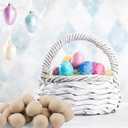 48 Pcs DIY Paper Mache Easter Eggs,3.2"x2.2"Durable Easter Eggs Empty,Cardboard Easter Eggs,Paint Your Own Paper Mache Eggs for Easter Party Gifts Basket Filler