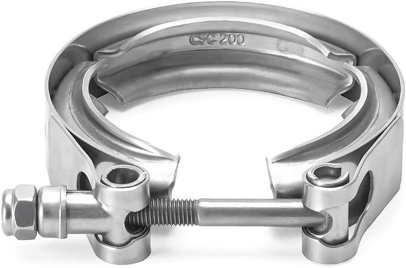 1.5 Inch V Band Clamp,Male Female 304 Stainless Steel Quick Release Flange Exhaust Clamp, V-Band for Pickup Truck Turbo Downpipe Exchange Exhaust Systems, Car Accessories