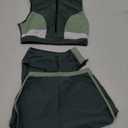 Girls Swimsuit 3 Piece Color Block Zipper Front Bathing Suit Bikini Set with Shorts Sporty Girls' Swimwear (9-10)