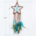 MEXIDAWN 2 Pack DIY Feather Dream Catcher Kits Turquoise Wall Hanging Boho Decor Handmade Dream Catcher for Adults