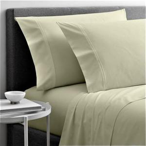 Cottingon 4 Piece Full XL Dorm Bedding Set for College, 100% Long Staple Premium Egyptian Cotton, Soft Bed Sheets, Fits Upto 15" Deep Mattress 54"X80" Extra Long, Ivory