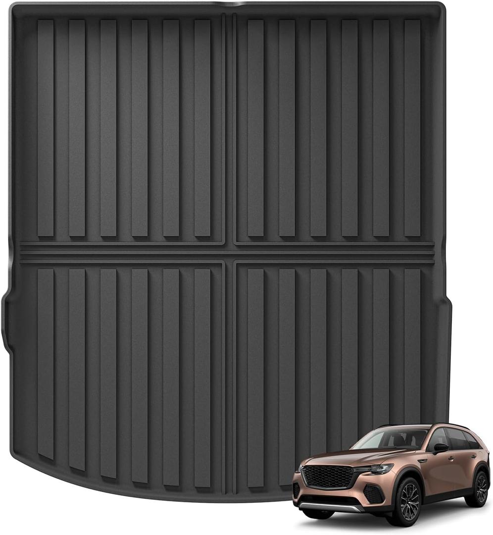 SMABEE Cargo Liner for 2025 2026 Mazda CX-70 & CX70 PHEV All Weather Cargo Mat Trunk Mat Accessories TPE Car Interior Black