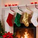 Christmas Stocking Holders Stocking Hanger of 8, Suitable for Festive Scene Decoration Hanging Kit (8pcs Black-2)