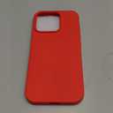 for iPhone 16 Pro Case Silicone Mag Safe, Compatible with Magsafe Ultra Slim Thin Magnetic Phone Case for Women Girls, Soft Rubber Gel Matte TPU Solid Color Minimalist Cover, Red