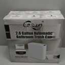 Cesun Automatic Motion Sensor Bathroom Trash Can with Lid, 2.6 Gallon Touchless Trash Bin, Smart Plastic Slim Garbage Can Small White Wastebasket for Toilet, Office, rv, Bedroom, Living Room