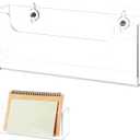 Homaisson Clear Acrylic Mail Holder Box for Desk or Wall Mount, Mail Organizer Countertop, Modern Wall Mounted or Tabletop Mailbox, Letter Storage Organizer Box