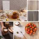 5PCS Double Sided 10 Patterns Photography Backdrop Boards, 16x16 Inch Waterproof Background Surface with 4 Brackets, Cement Marble Wood Brick Texture Backdrop for Food Jewelry Shooting