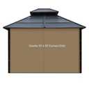 Gazebo Privacy Curtain with Zipper Side Wall Universal Replacement for 10' x 10' Gazebo, Patio, Outdoor Canopy, Garden and Backyard, Khaki (1-Panel Curtain Only)