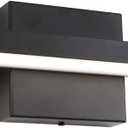 Ralbay 15.7 inch Modern LED Black Vanity Light 12W Frosted Aluminum for Bathroom Vanity Lighting Fixtures Natural White 4500K